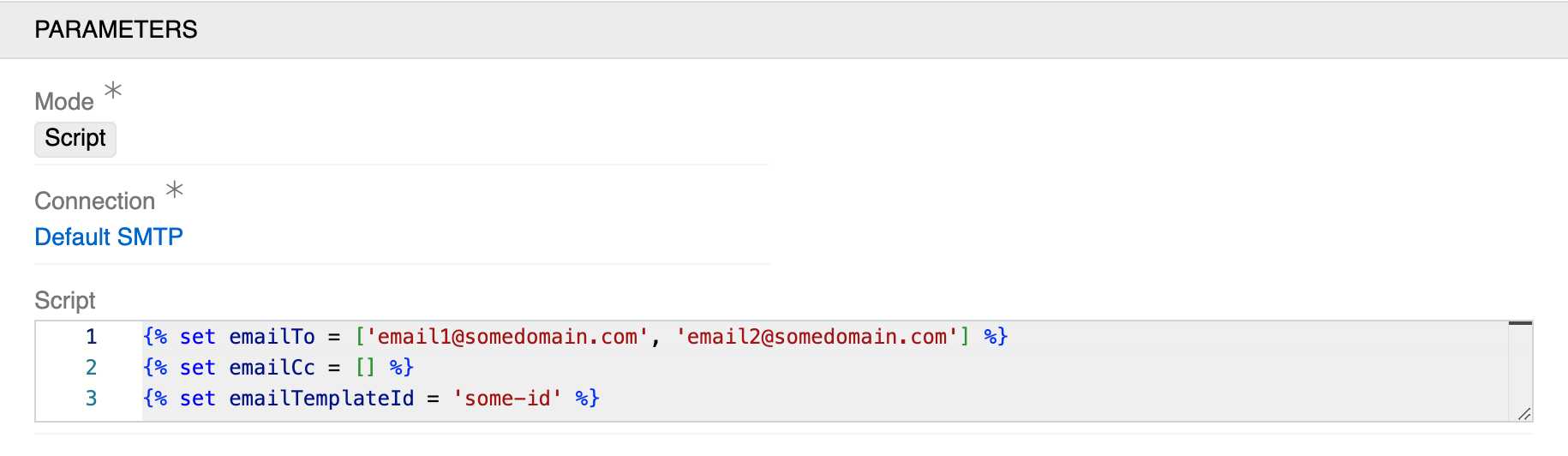Send E-mail Script Mode