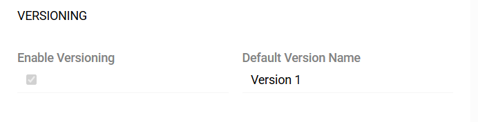 Enabling Versioning