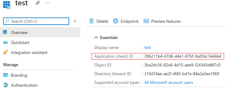 Application Overview Page