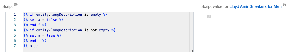Conditional script example