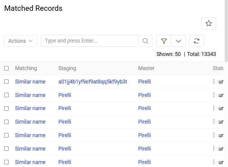 Viewing Matched Records