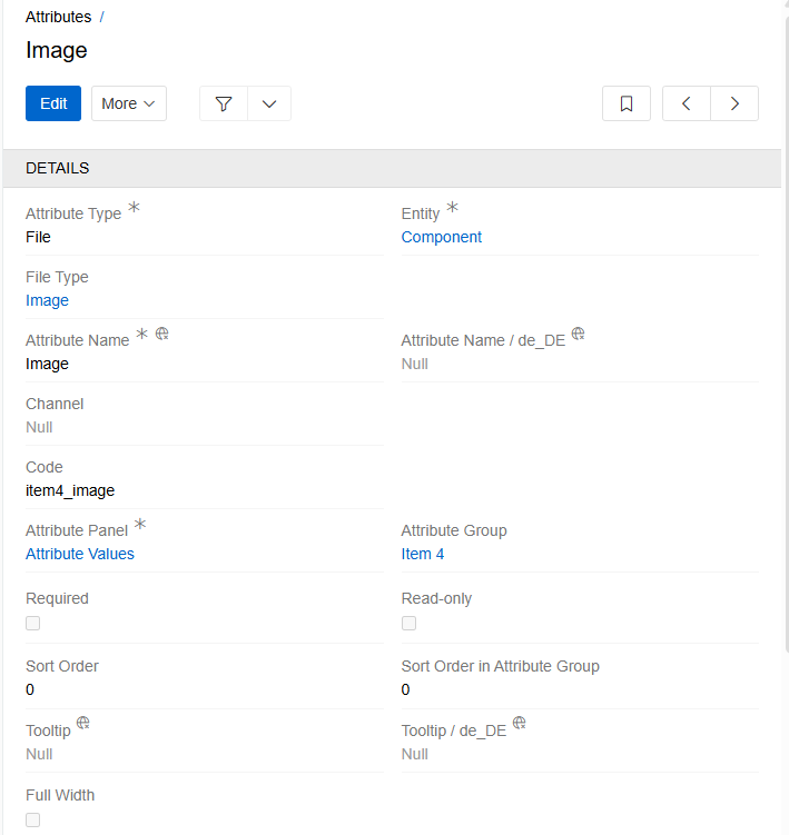 Attribute fields