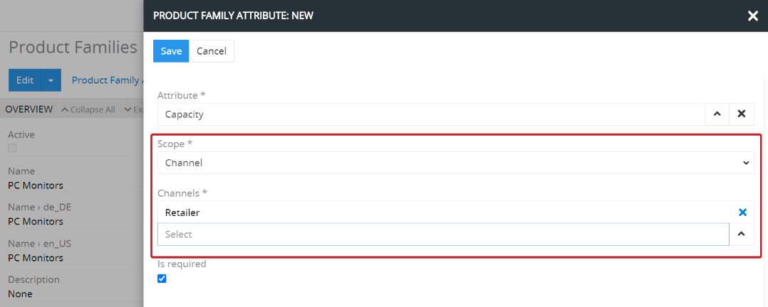 Channel-specific attributes