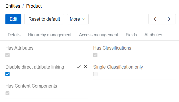 Disable direct attribute linking