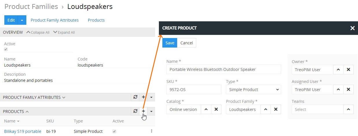 Creating products
