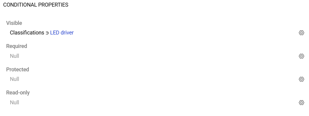 Conditional Properties