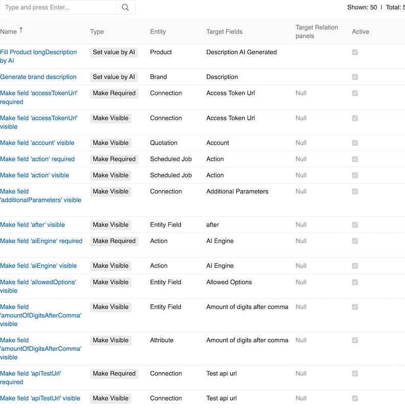 UI Handlers List View