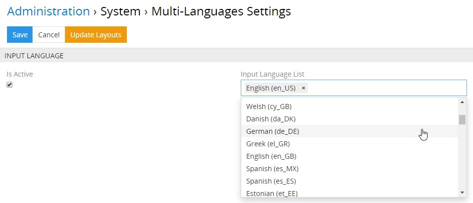 Multilang configured