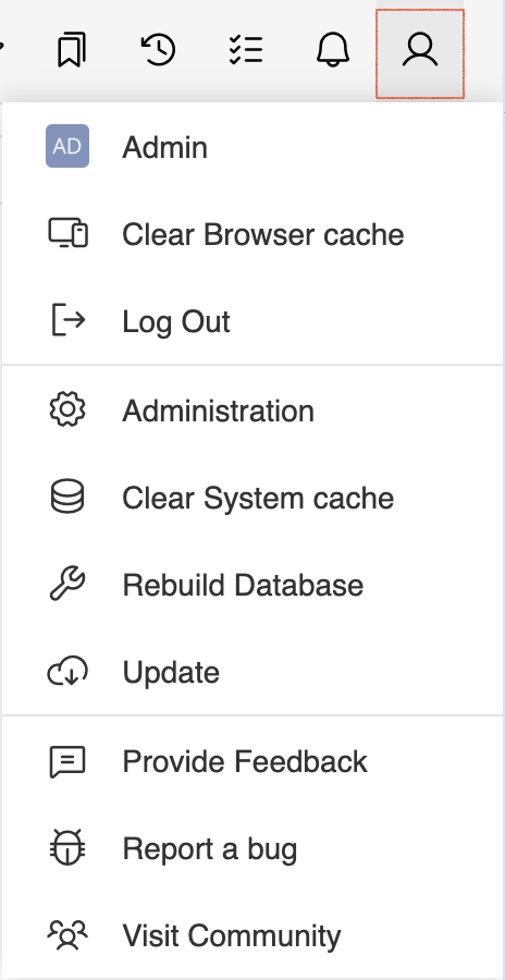 User Menu