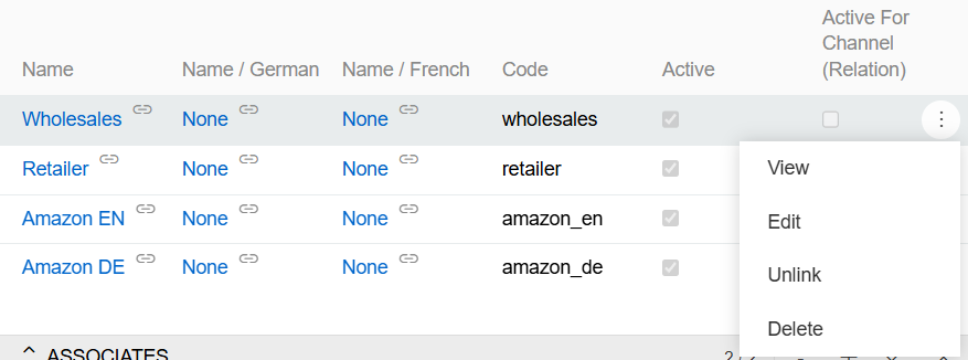 Related entity single actions