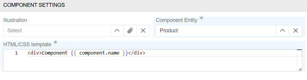 Component settings