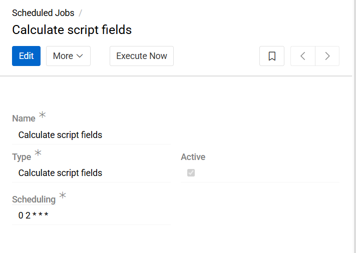 Recalculate Scheduled Job