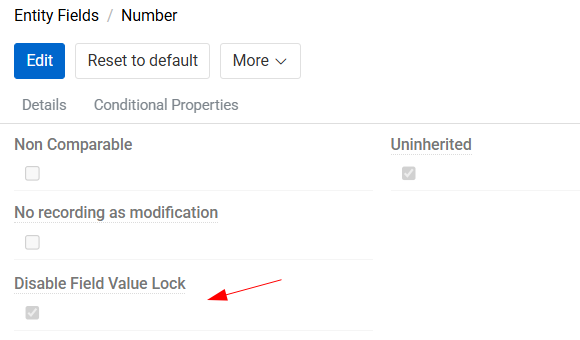 Disable Value Lock