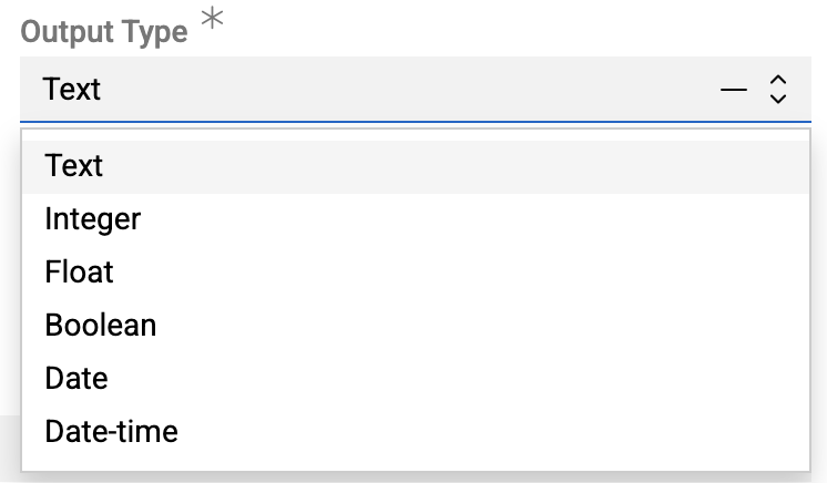 Attribute output type
