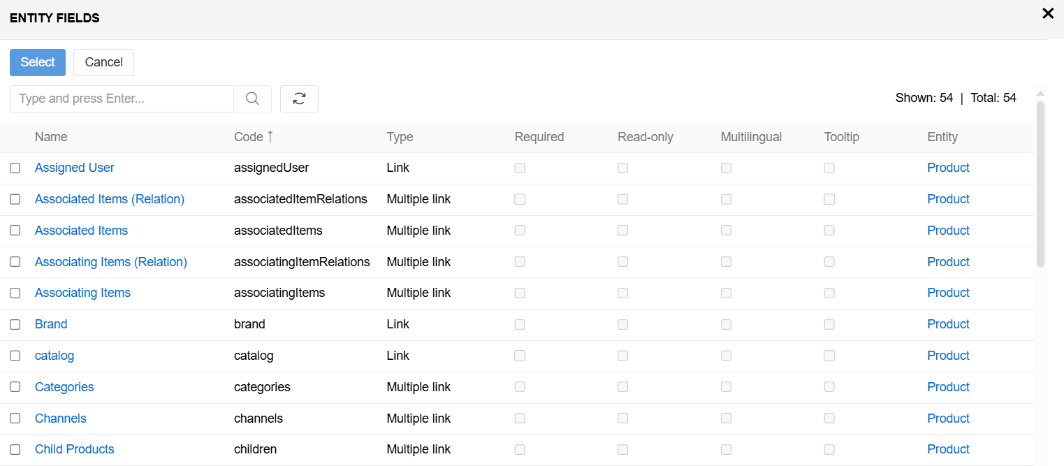 Mass update to fields