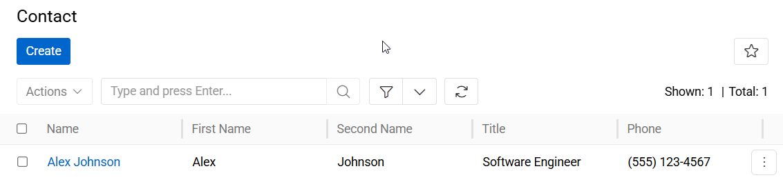 Contact List