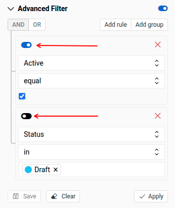 Deactivate a rule