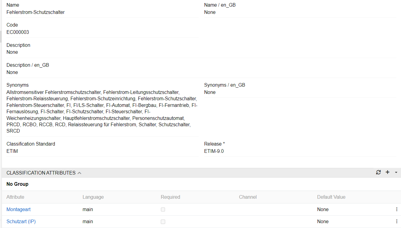 Classification example