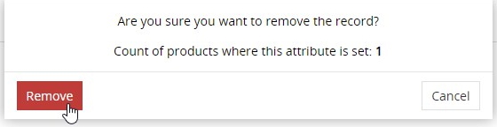 Removal confirmation
