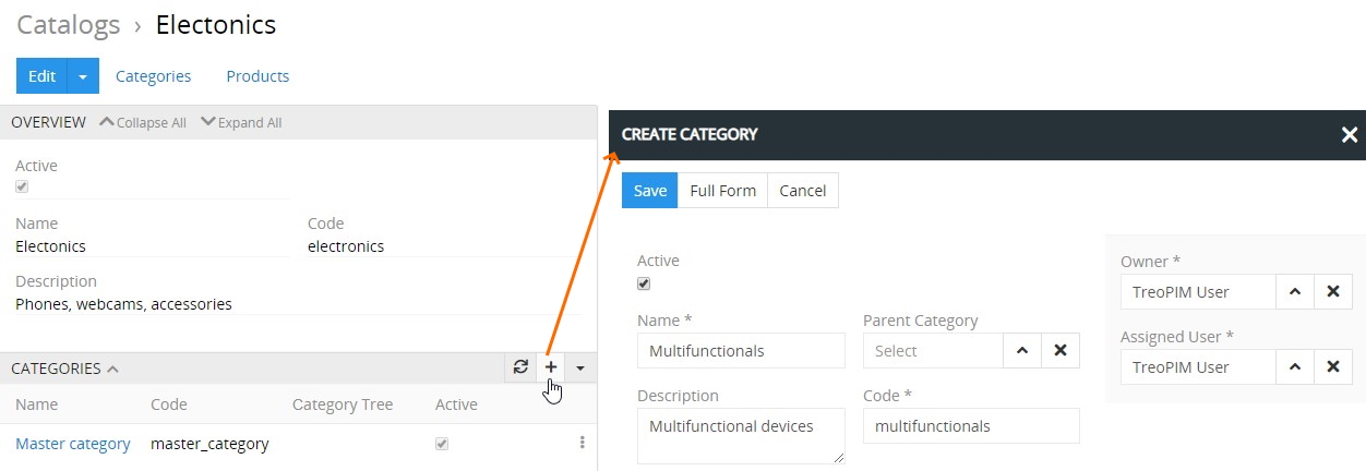 Creating categories
