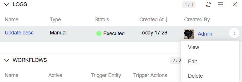 Action Logs
