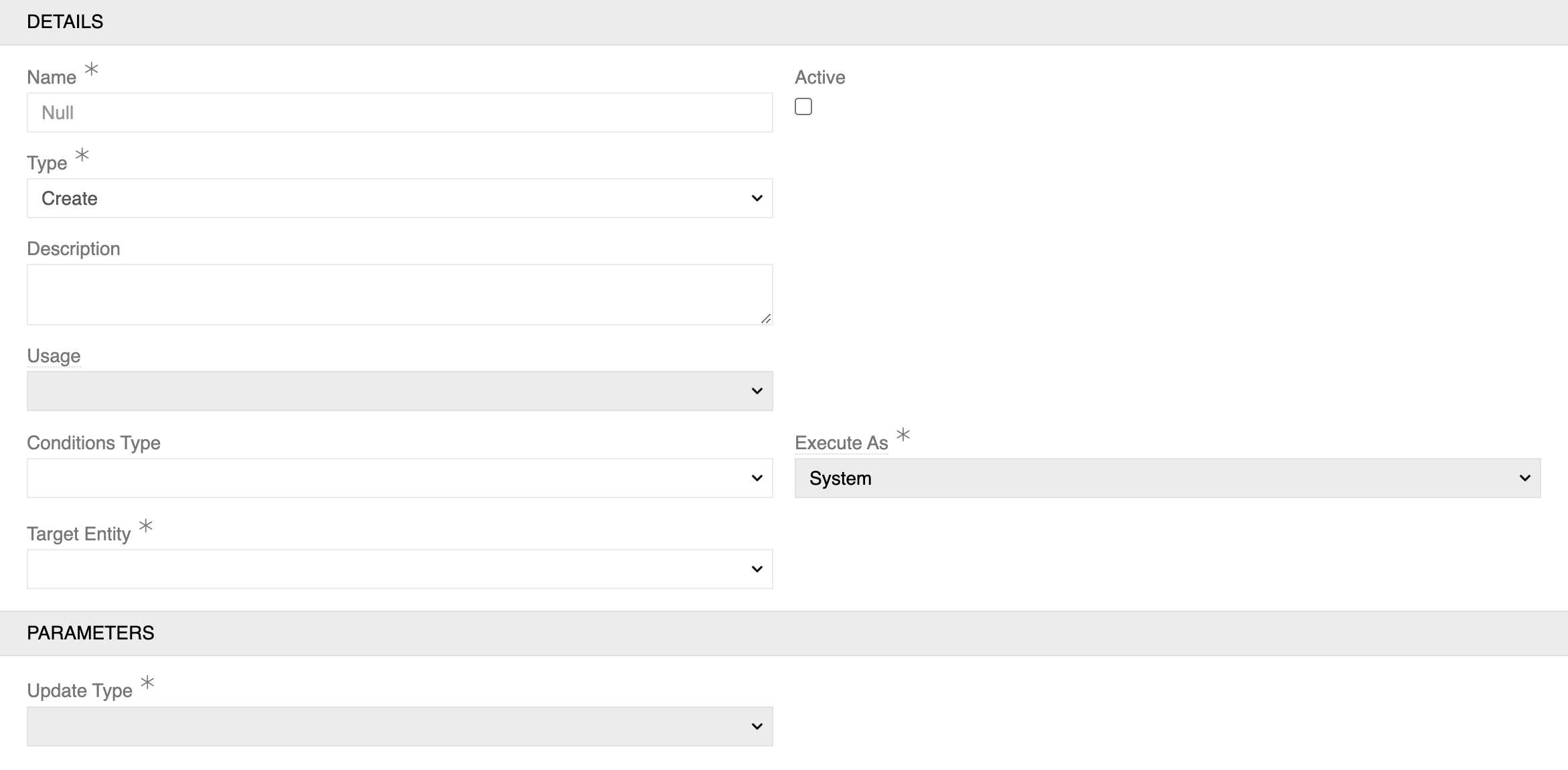 Create Configuration