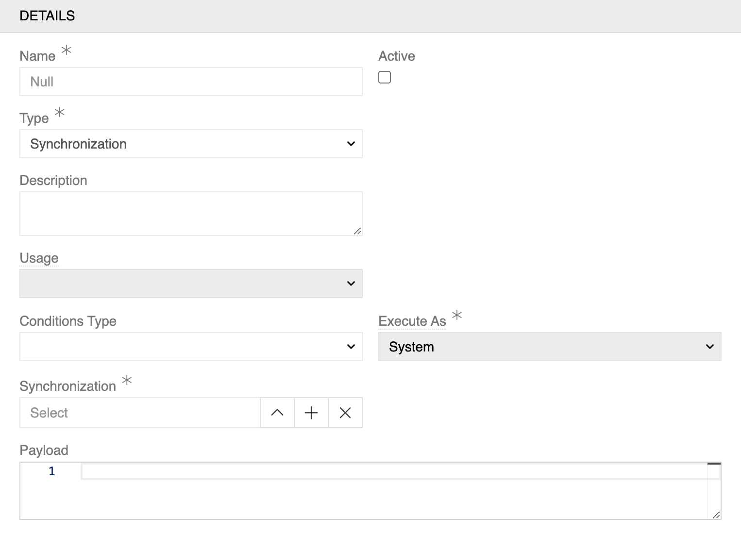 Synchronization Configuration