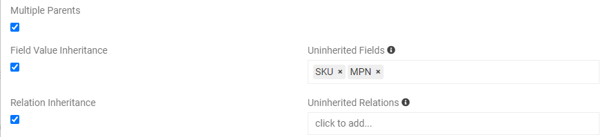 Inheritance settings
