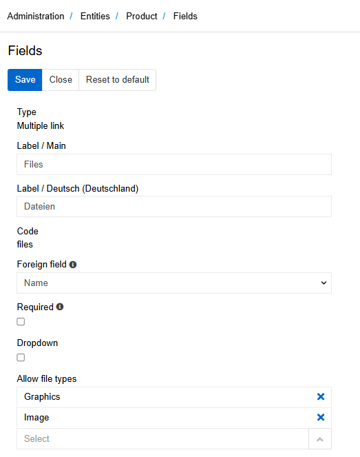 Allowed file types