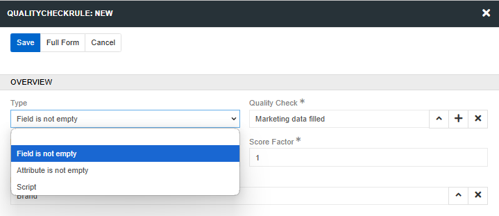 Create Quality rule
