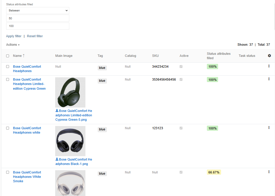 List view