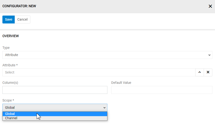 Configurator attributes