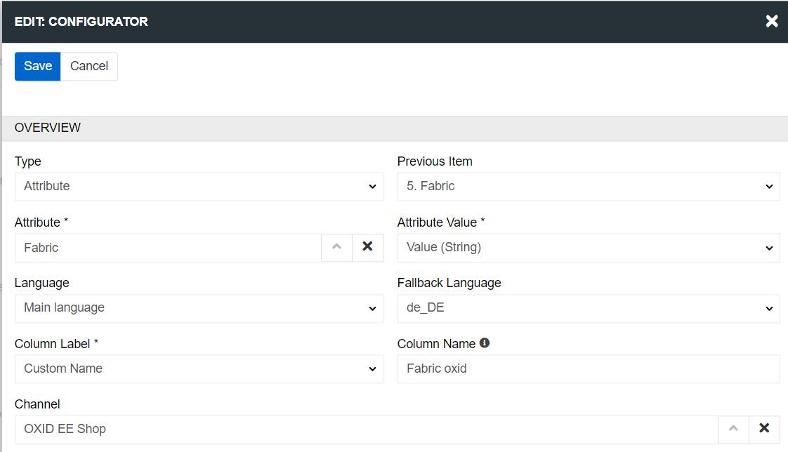 Product attribute adding