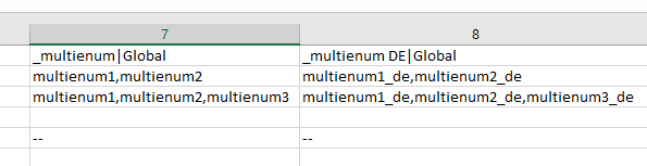 Configurator multienum