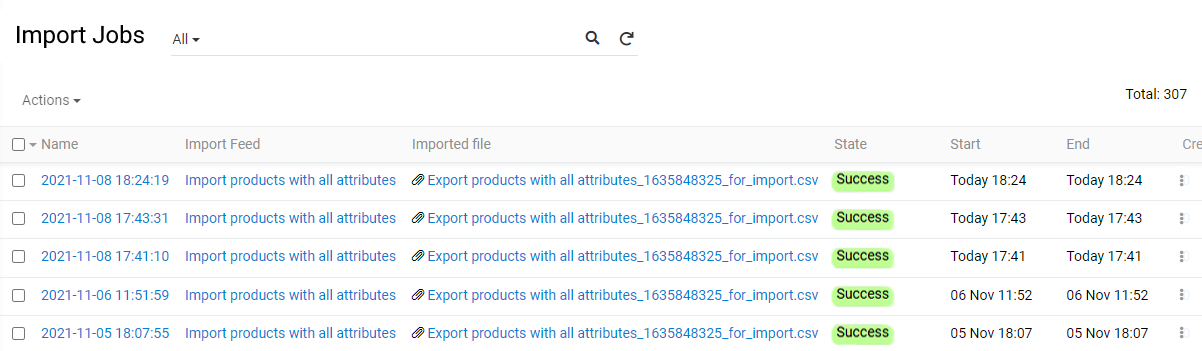 import-results-list