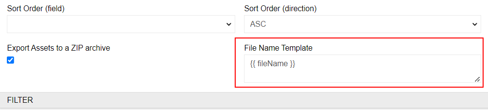 File name template