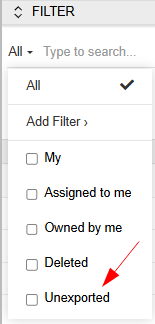 Unexported filter