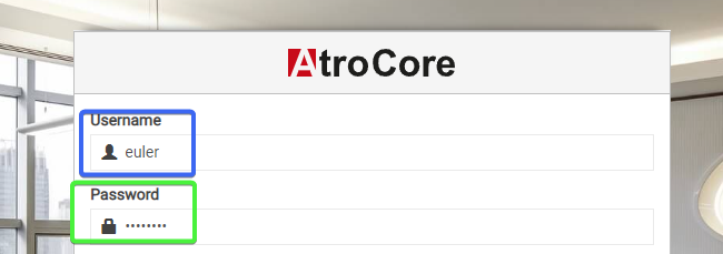 user login menu
