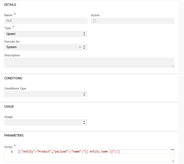 Upsert Configuration