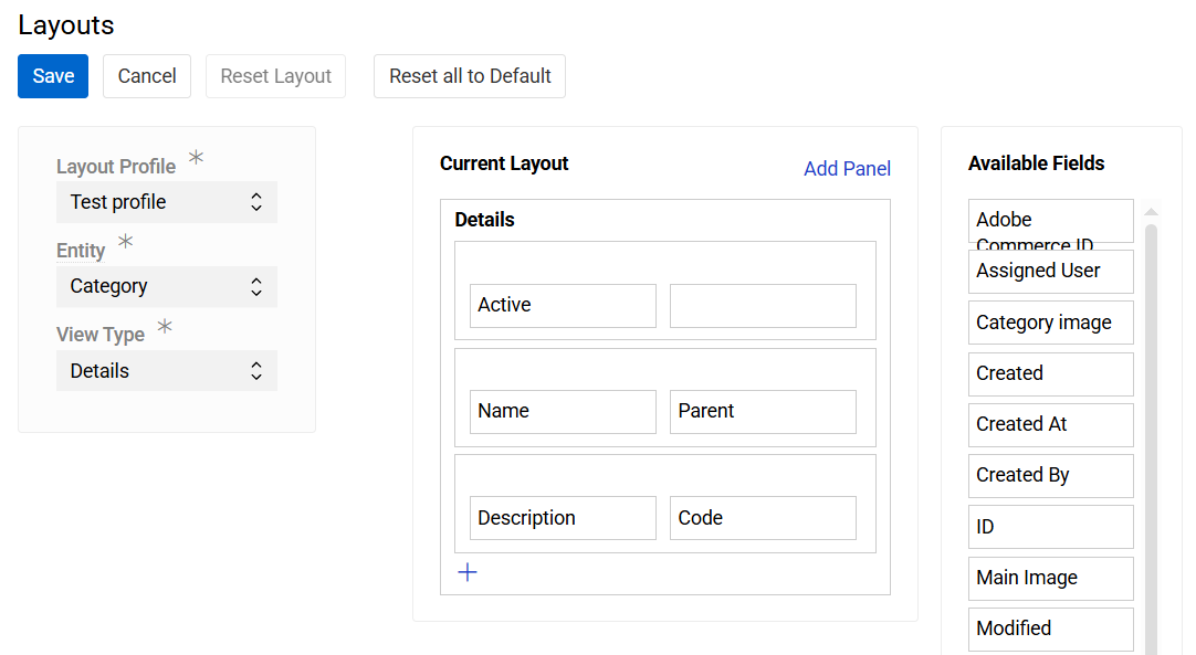 Layouts Details View