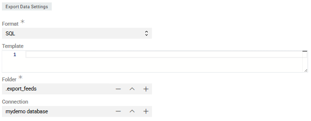 Export Data Settings