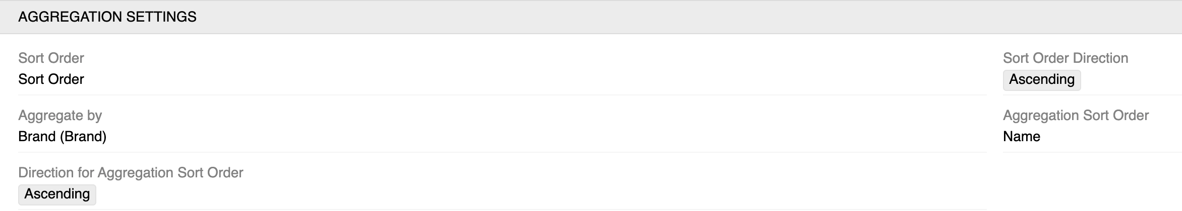 Aggregation Feed aggregation settings