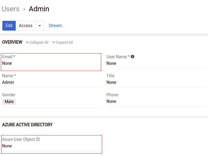 AtroCore User setting