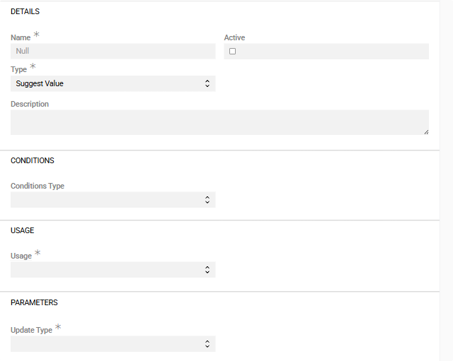 Suggest value Configuration