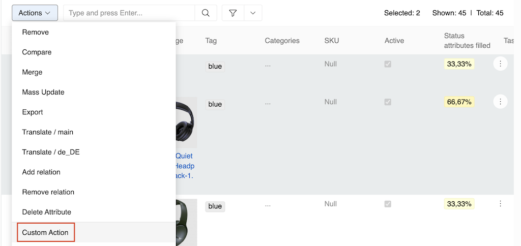 Record Level Mass Action