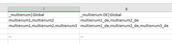 Configurator multi enum