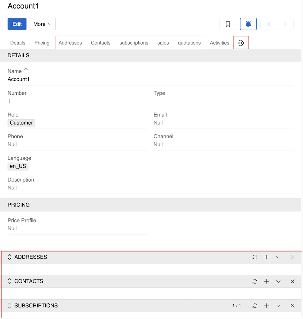 Account Relations View