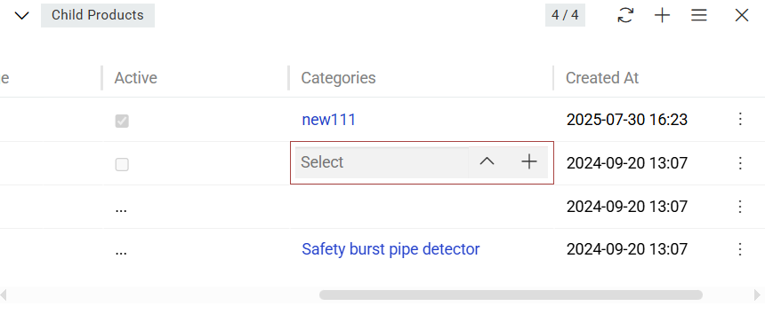 add or delete attributes via small list view