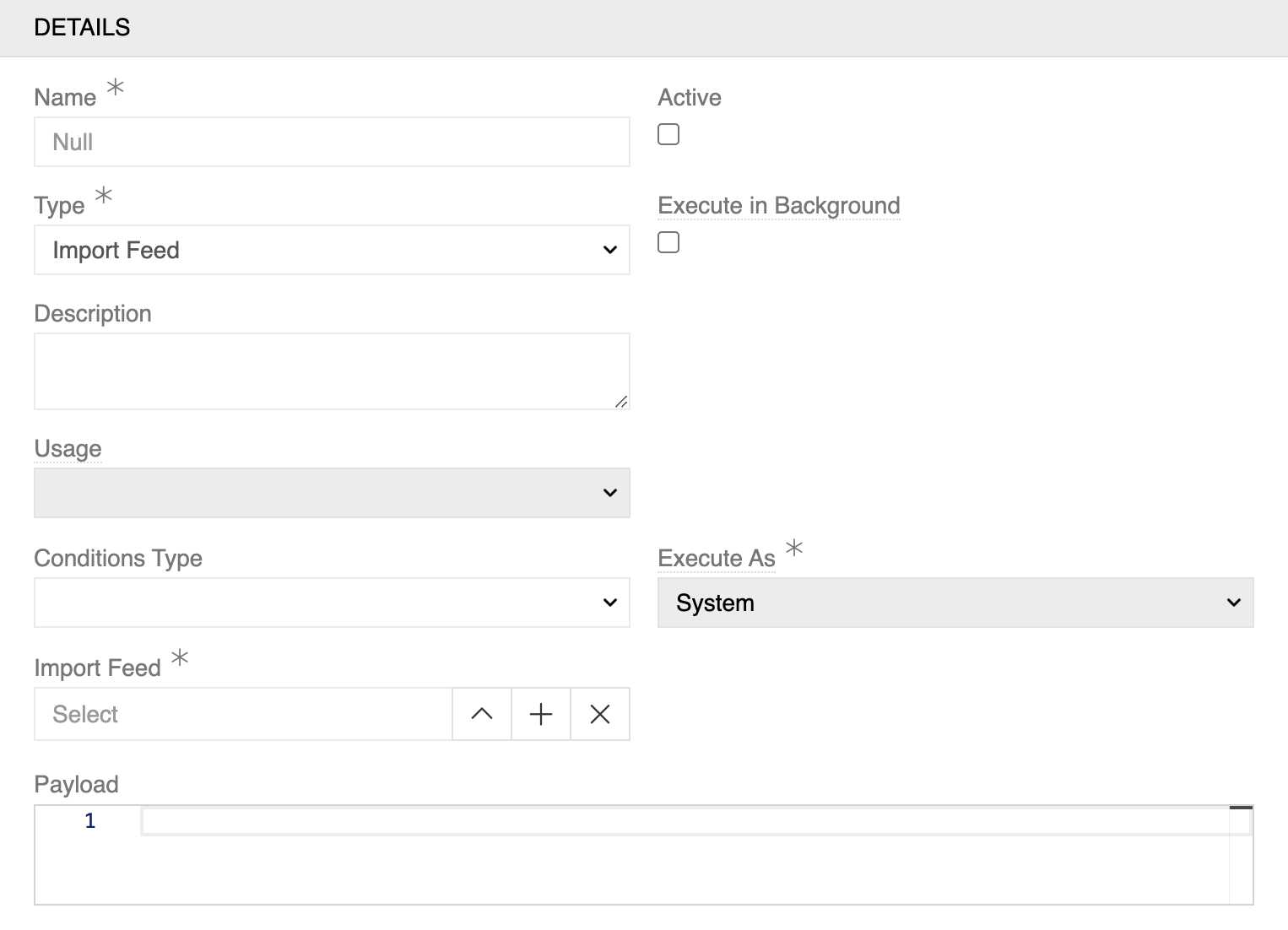 Import Feed Configuration