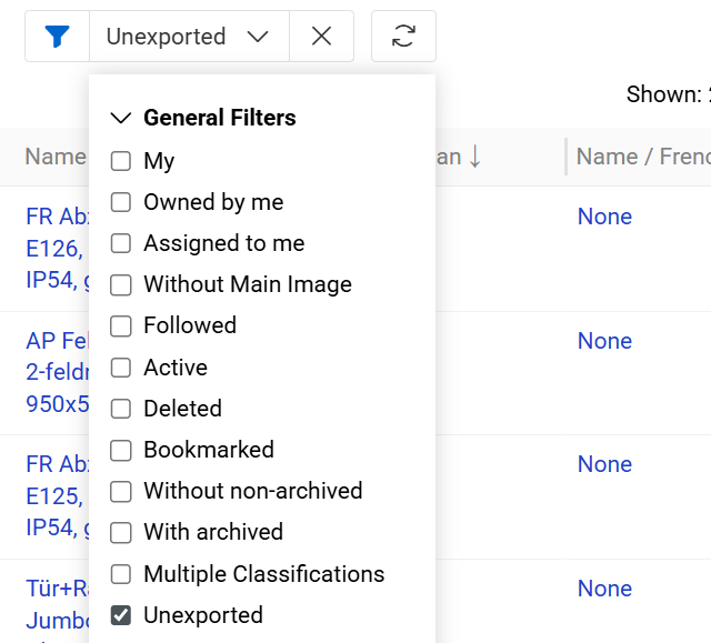 Unexported Filter